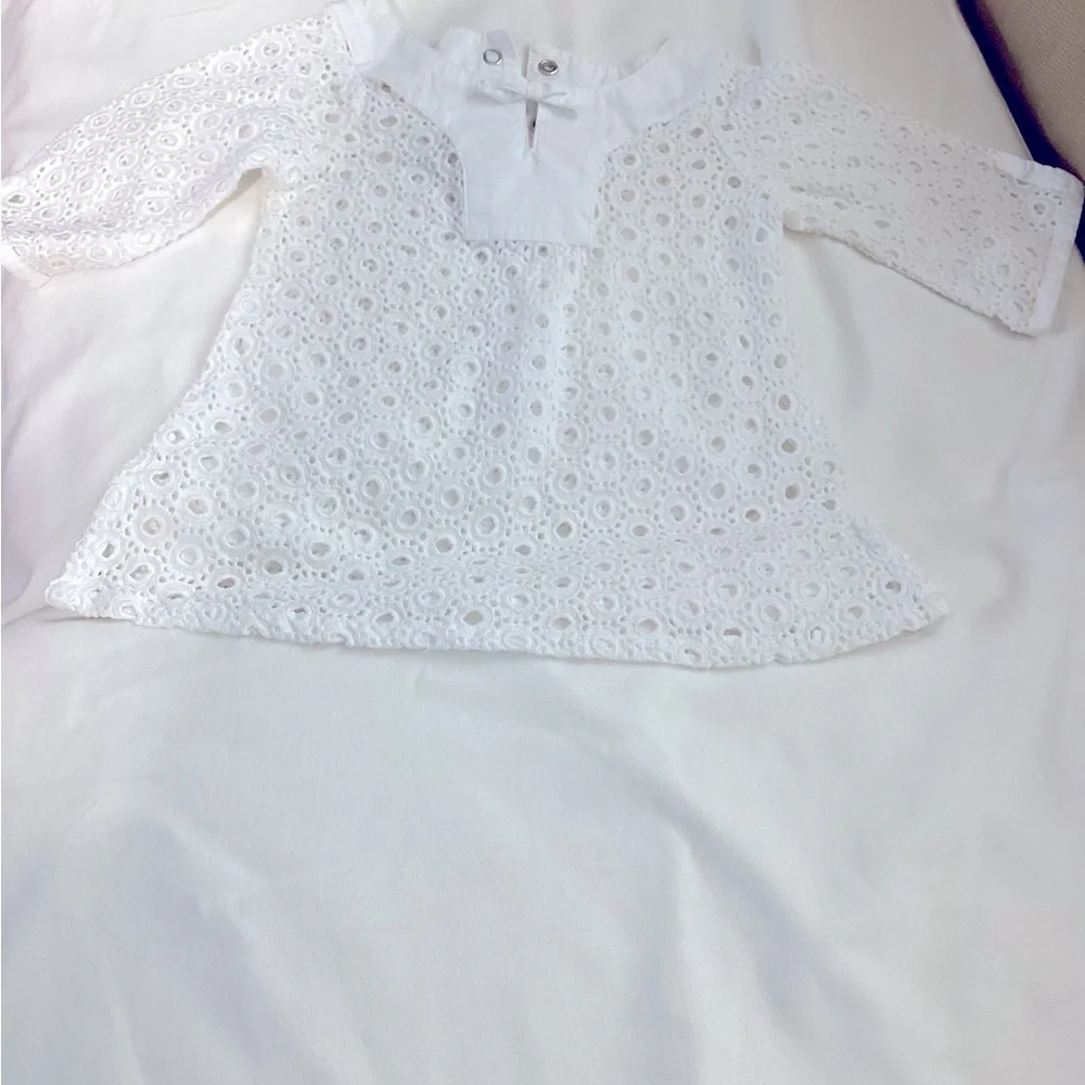 Gymboree white eyelet 6-12 months girls dress